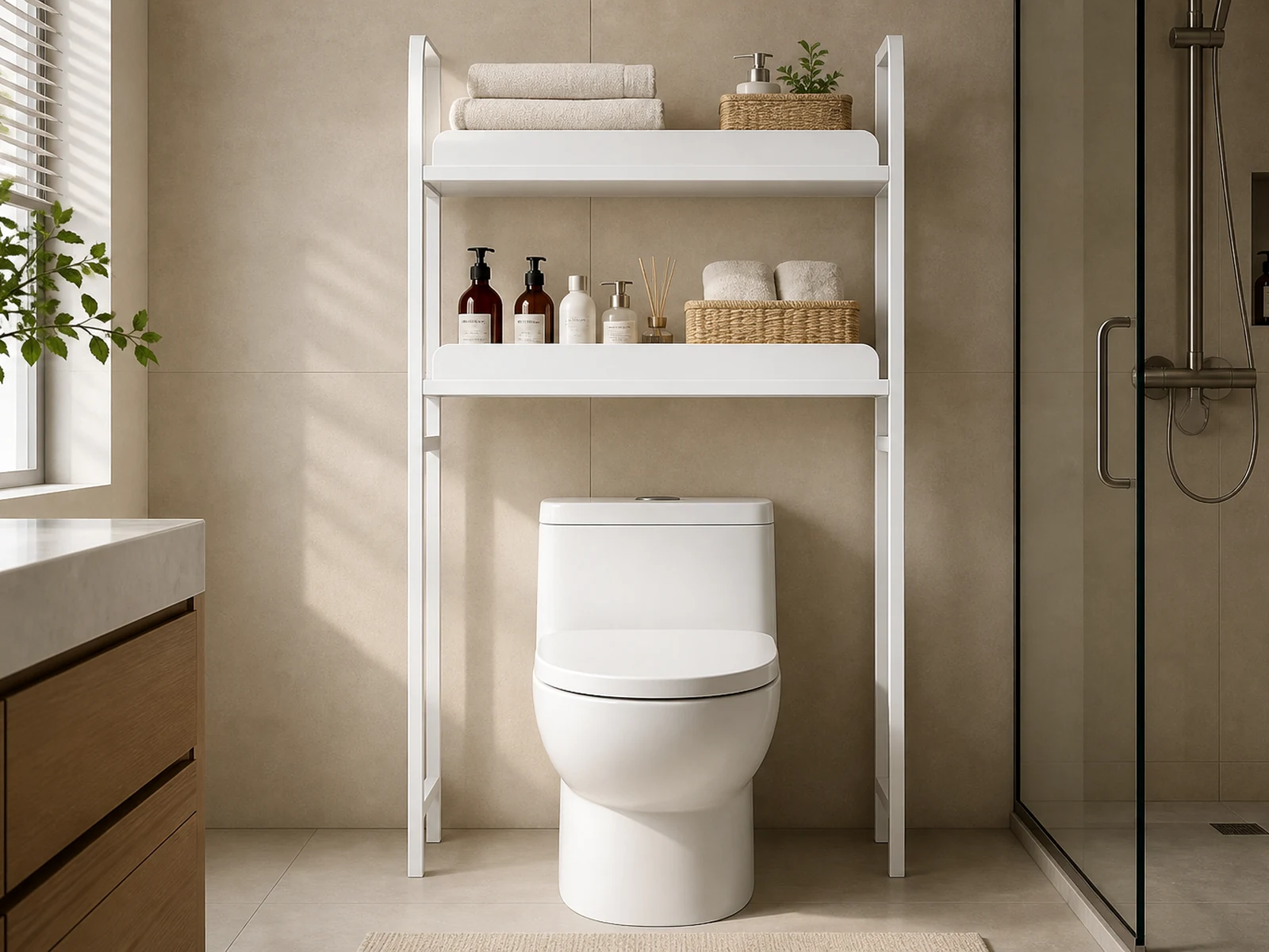 STEADYRAIL bath shelf